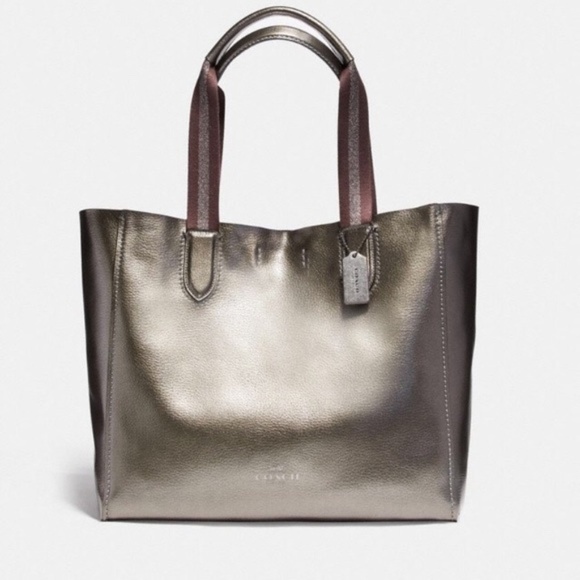 coach metallic tote bag